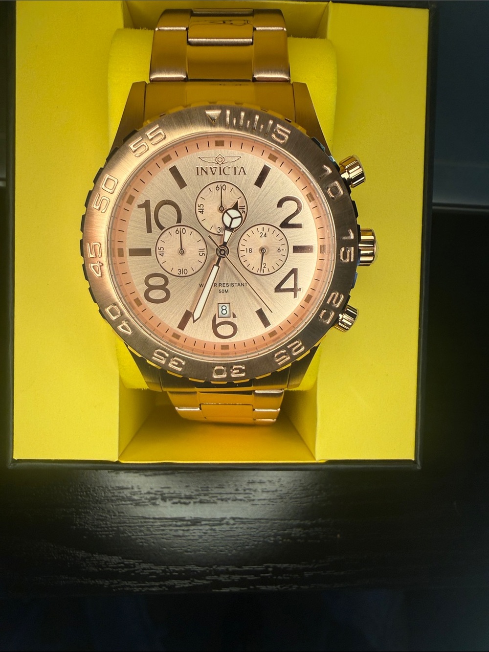 Invicta Rose Gold Chronograph Bracelet Watch